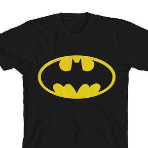 DC Comics Men's Batman Basic Logo Black T-Shirt Size medium